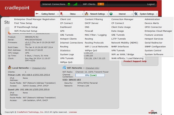 LTE Router IBR600 alle Einstellungen IBR600 alle Einstellungen